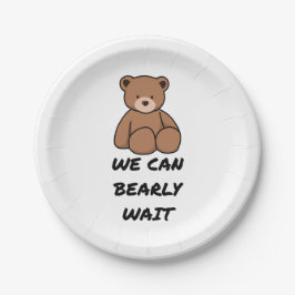 Plato De Papel Teddy Bear Baby Shower