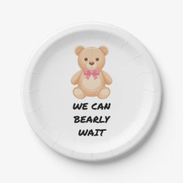 Plato De Papel Teddy Bear Baby Shower