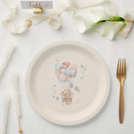 Plato De Papel Teddy Bear Baby Shower