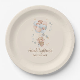 Plato De Papel Teddy Bear Baby Shower