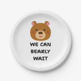 Plato De Papel Teddy Bear Baby Shower