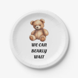 Plato De Papel Teddy Bear Baby Shower