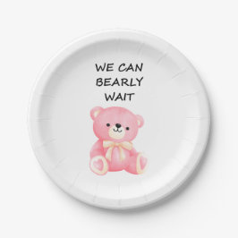 Plato De Papel Teddy Bear Baby Shower