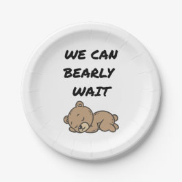Plato De Papel Teddy Bear Baby Shower