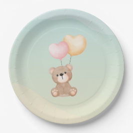 Plato De Papel Teddy Bear Baby Shower Napkins
