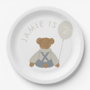 Plato De Papel Teddy Bear Picnic Baby Birday