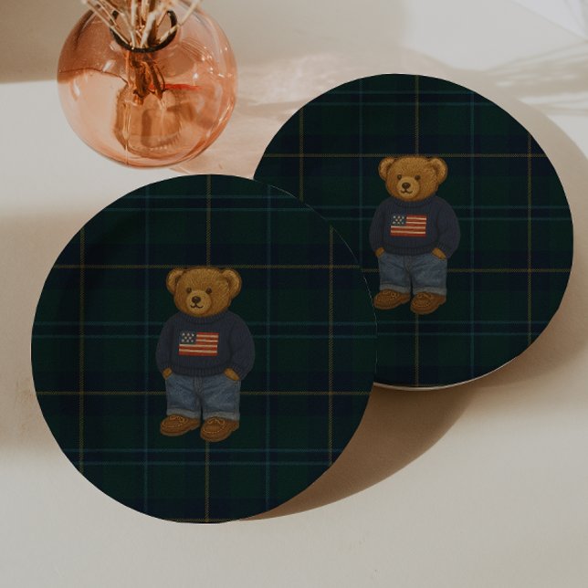 Plato De Papel Teddy Bear Polo Baby Shower Paper Plates - (Subido por el creador)