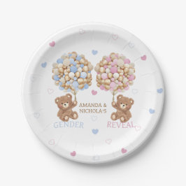 Plato De Papel Teddy Bears Género Revelador Ducha