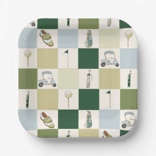 Plato De Papel Tee de par de golf