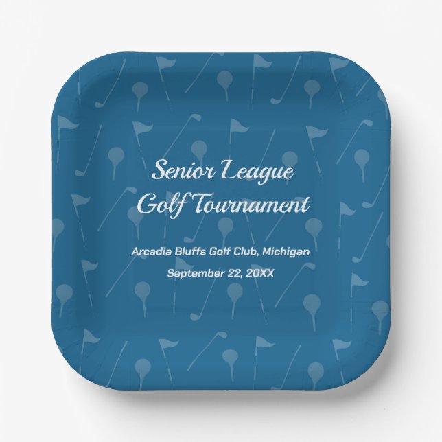 Plato De Papel Tee Off in Style - Golf Party Tableware (Anverso)