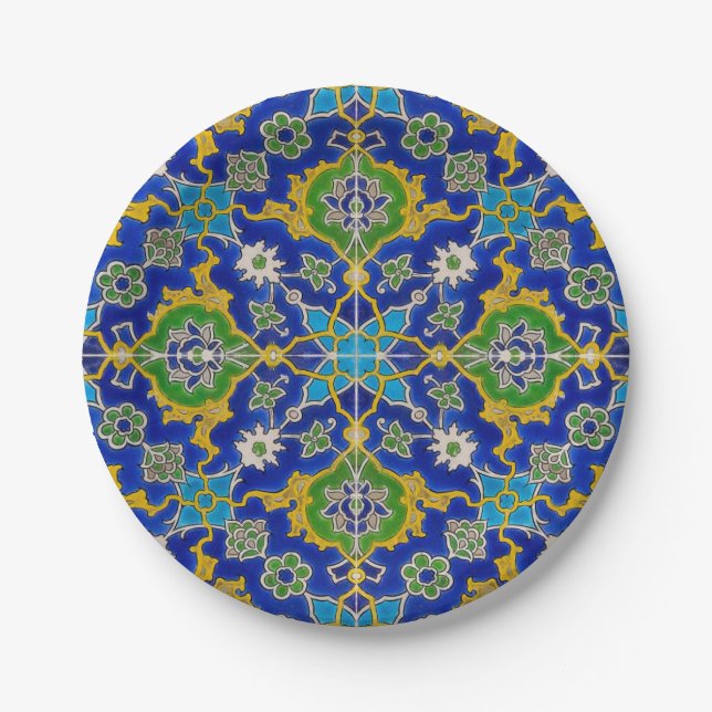 Plato De Papel teja del iznik (Anverso)