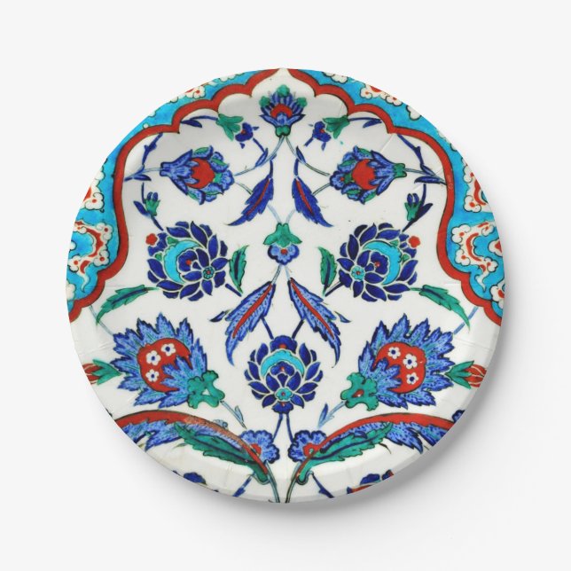 Plato De Papel teja del iznik (Anverso)