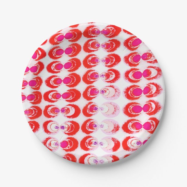 Plato De Papel Tejido de arte pop (Anverso)
