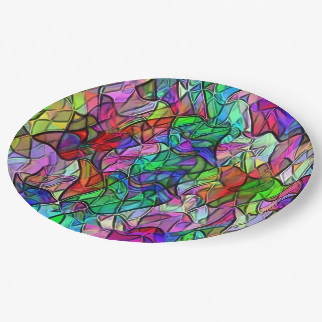 Plato De Papel Tejidos cruzados ocultos por una tela de tela de m (Angular)