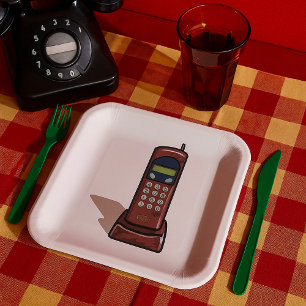 Plato De Papel Teléfono sin cables