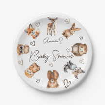Tema de fiesta de bebé con animales del bosque