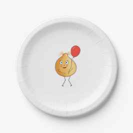 Plato De Papel Tema de garbanzo, diseño de garbanzo