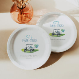Plato De Papel Tema de golf Baby Shower