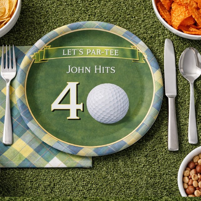 Plato De Papel Tema de golf / golf / cumpleaños de golfista (Subido por el creador)