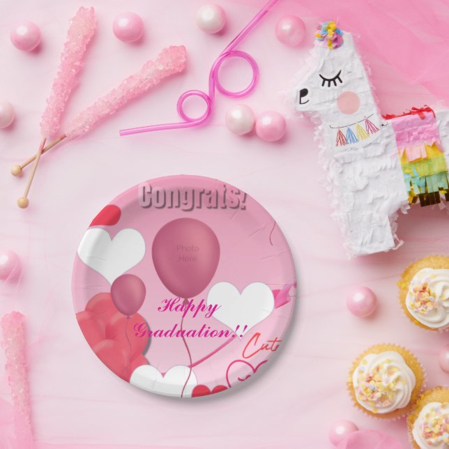 Plato De Papel Tema de graduación (Fiesta)
