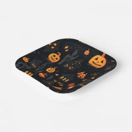 Plato De Papel Tema de Halloween