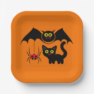 Plato De Papel Tema de Halloween