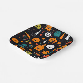 Plato De Papel Tema de Halloween