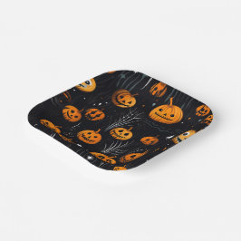 Plato De Papel Tema de Halloween