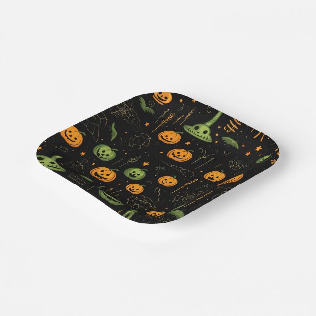 Plato De Papel Tema de Halloween (Angular)