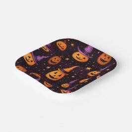 Plato De Papel Tema de Halloween