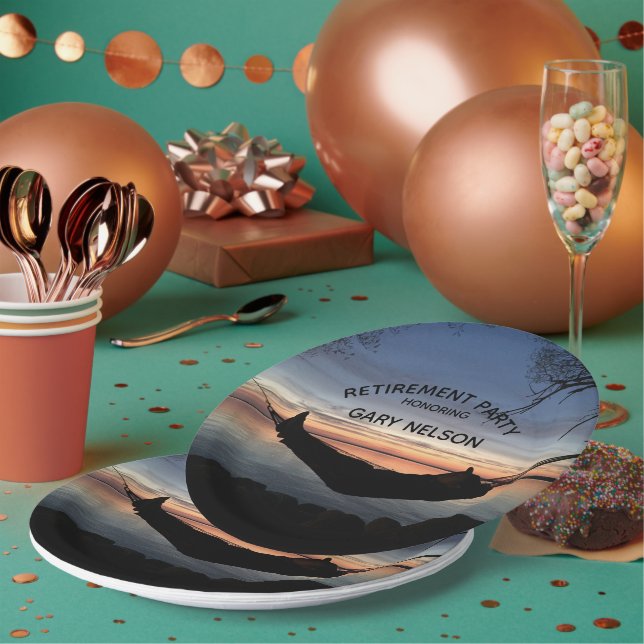 Plato De Papel Tema de jubilación - Fiesta (Multi)
