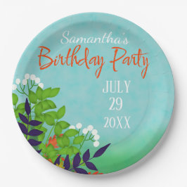 Plato De Papel Tema de la fiesta de cumpleaños