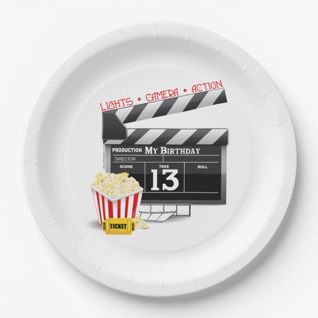 Plato De Papel Tema de la película 13º cumpleaños (Anverso)