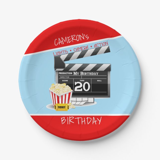 Plato De Papel Tema de la película 20 cumpleaños (Anverso)