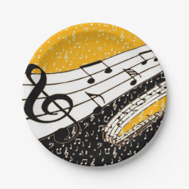 Plato De Papel tema de música dorada