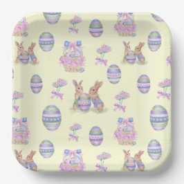 Plato De Papel Tema de Pascua de Plates de Papel