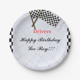 Plato De Papel Tema de raza a victoria