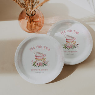 Plato De Papel Tema De Té Para Dos Tomas
