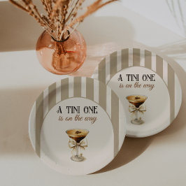 Plato De Papel Tema del café Espresso Martini Bow Baby Shower