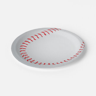Plato De Papel Tema del deporte de béisbol