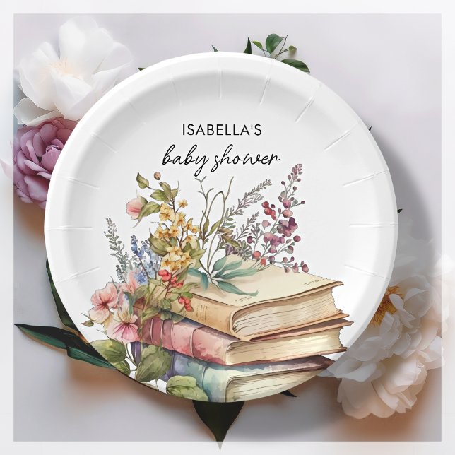 Plato De Papel Tema del libro | BABY SHOWER (Subido por el creador)