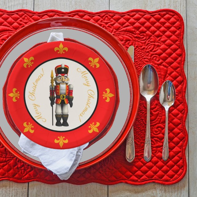 Plato De Papel Tema del pepino rojo Feliz Navidad Placa de papel (Subido por el creador)