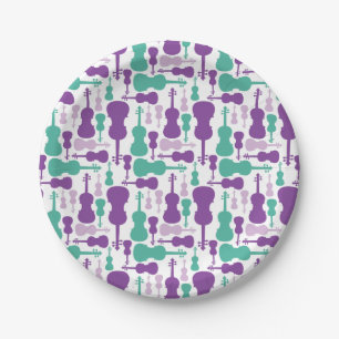 Plato De Papel Tema del violín o la viola