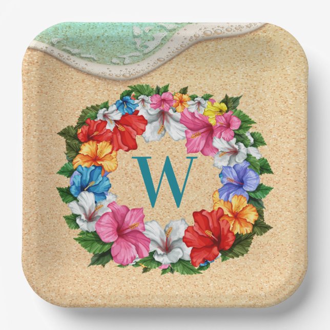 Plato De Papel Tema LUAU (Anverso)