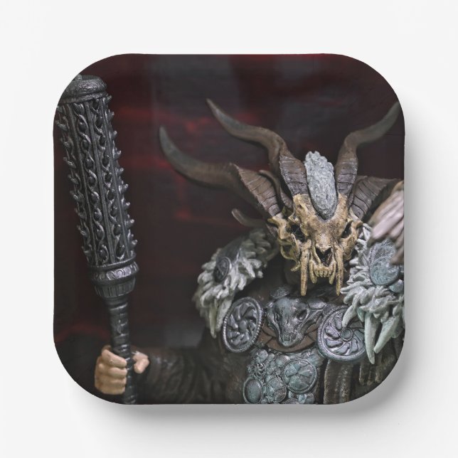 Plato De Papel Tema medieval de Guay (Anverso)