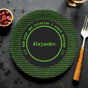 Plato De Papel Tema tecnológico para codificadores / programadore