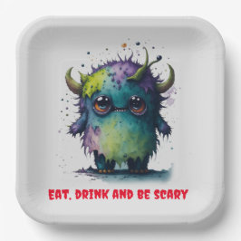 Plato De Papel Temas de Halloween para niños en Guay