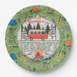 Plato De Papel Temas de Navidades de campamento