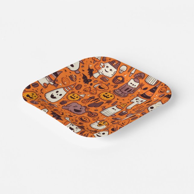 Plato De Papel Temática de Halloween (Angular)