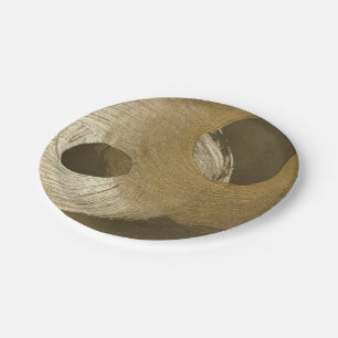 Plato De Papel Tempestad de arena circular en moreno y Brown